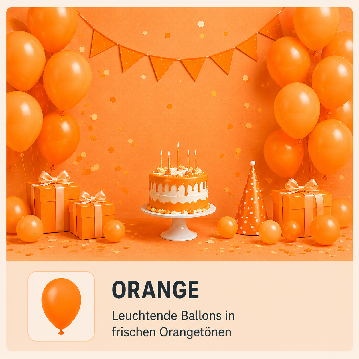 Latexballons Orange & Pfirsich