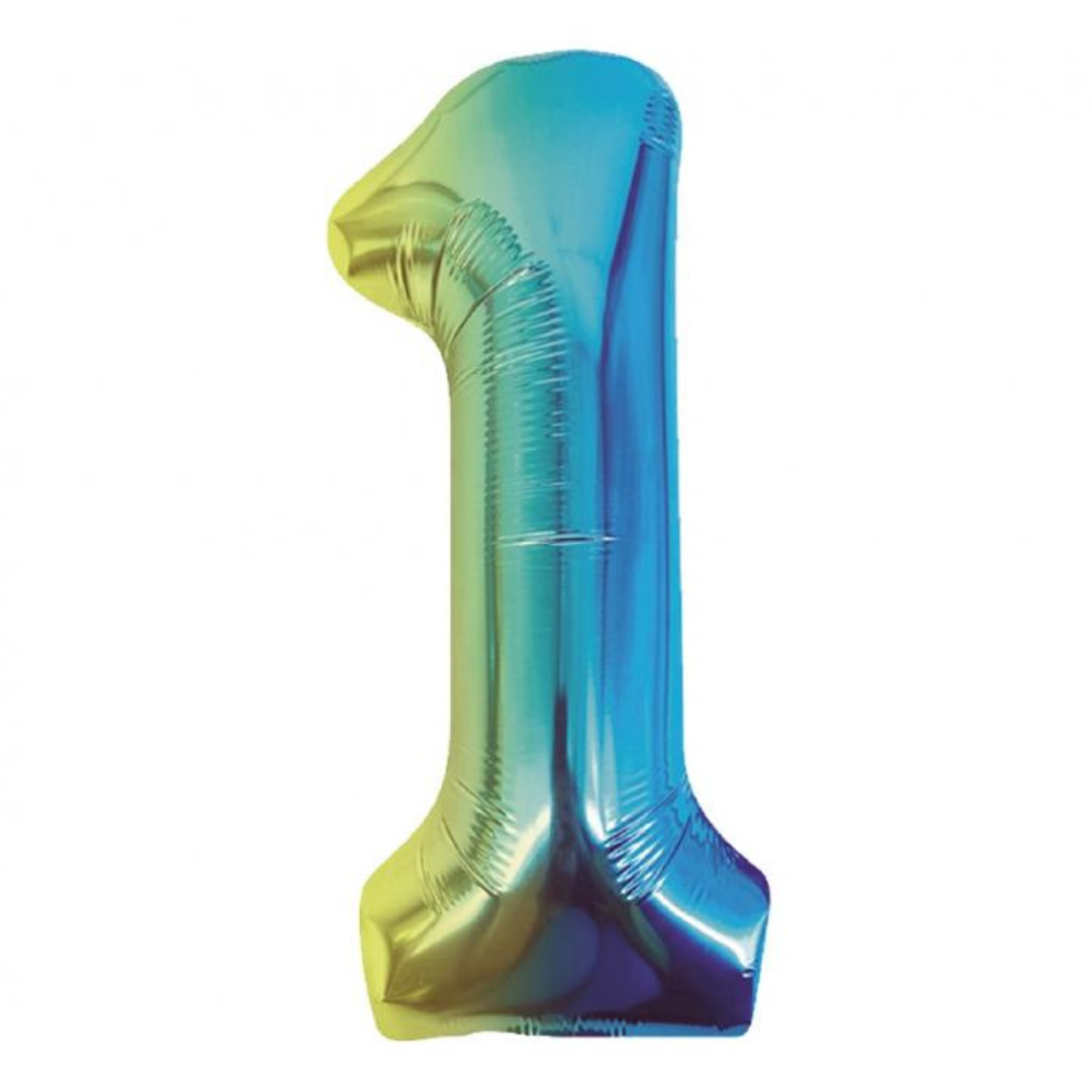 Folienballons Zahlen 86cm Rainbow