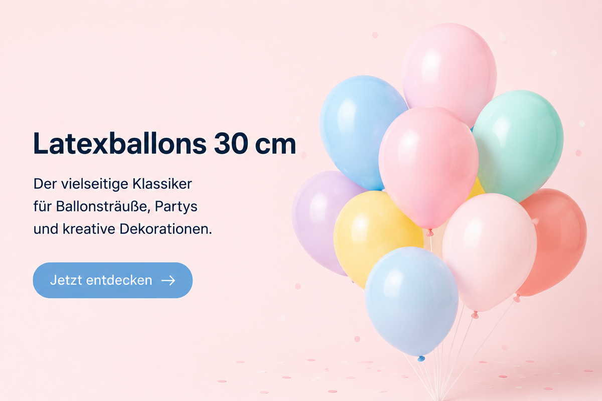 Latexballons 30 cm (G110) – Der vielseitige Klassiker