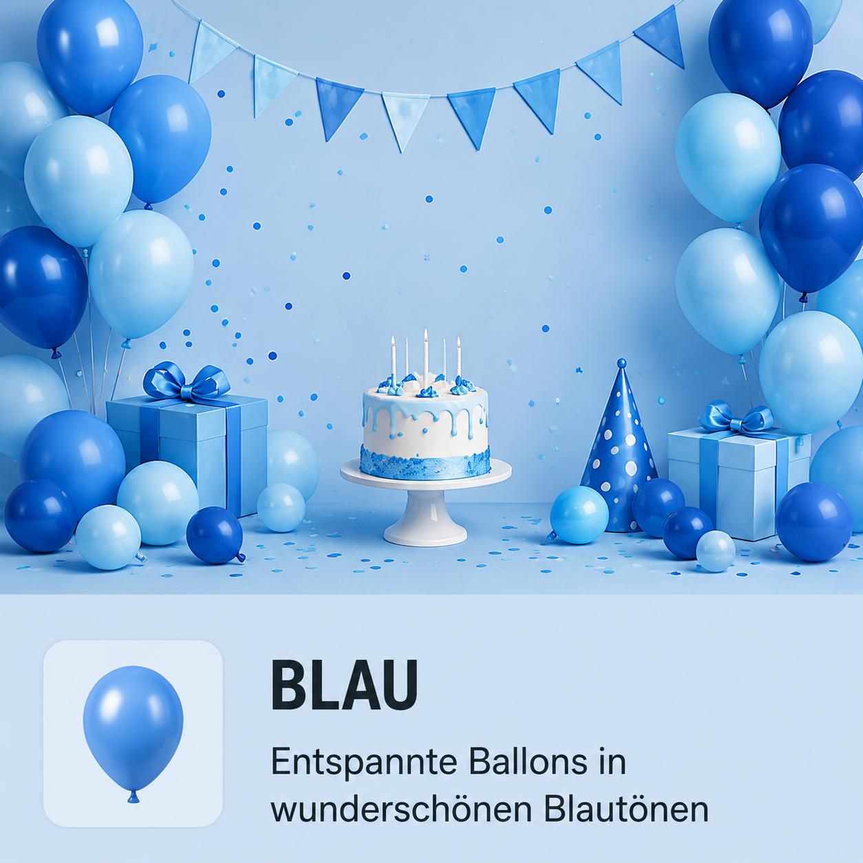 Latexballons Blau