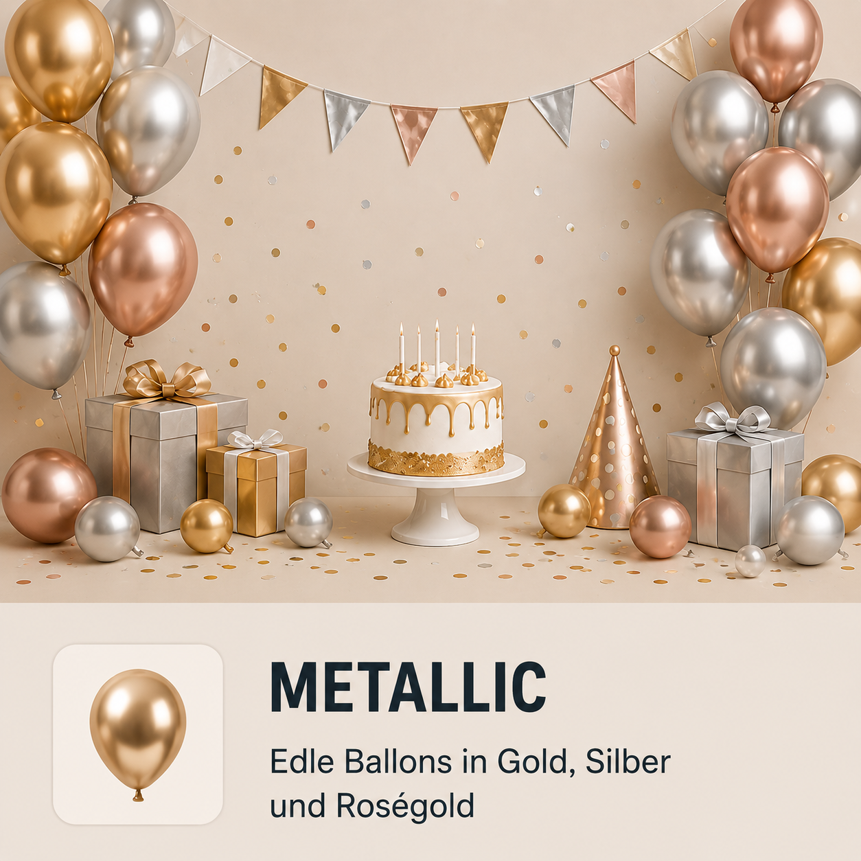 Latexballons Metallic