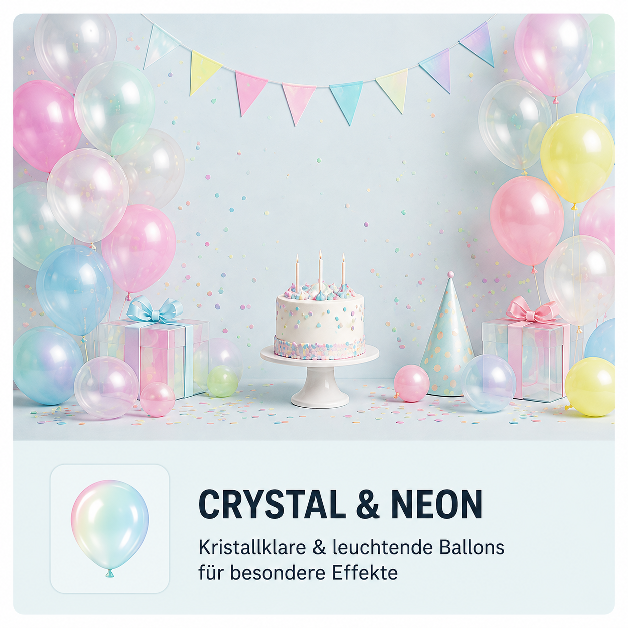 Latexballons Crystal & Neon