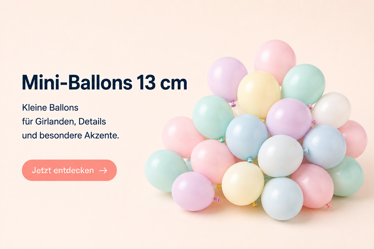 Latexballons 13 cm (A50) – Kleine Ballons mit großer Wirkung