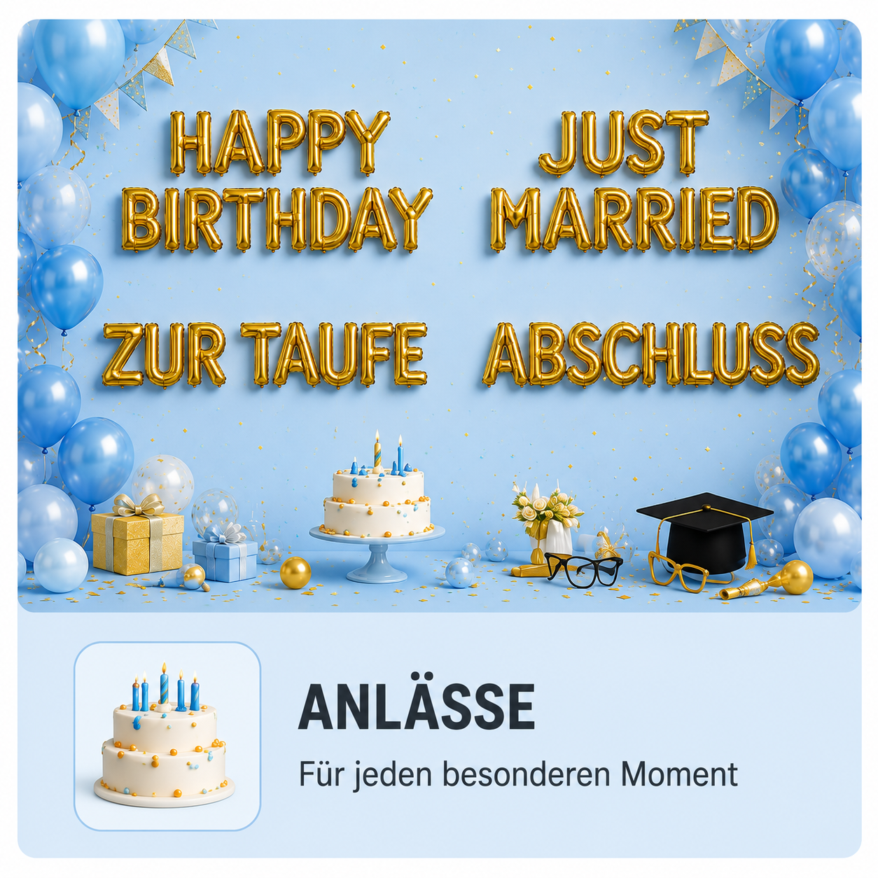 Ballonschriftzüge Anlässe