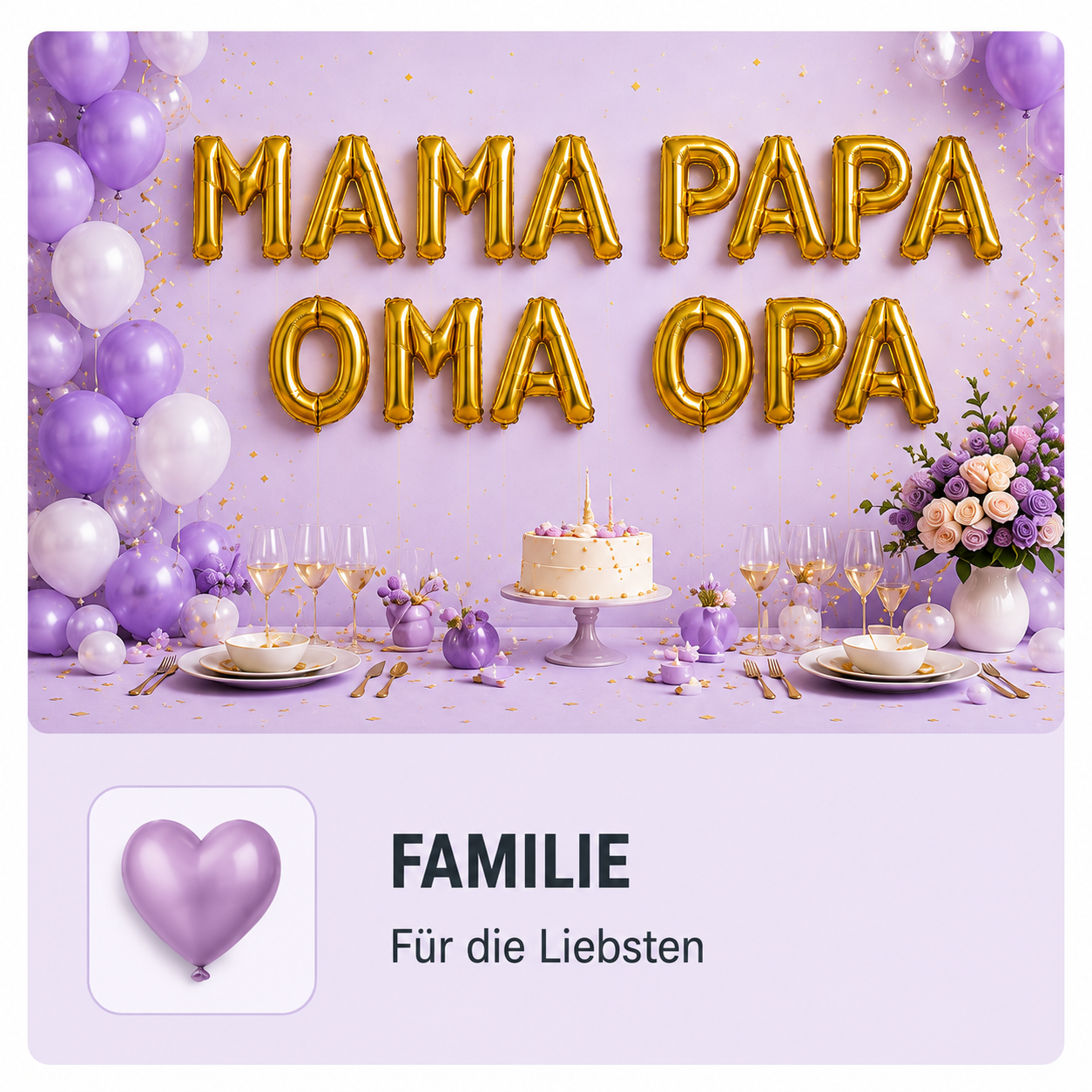 Ballonschriftzüge Familie