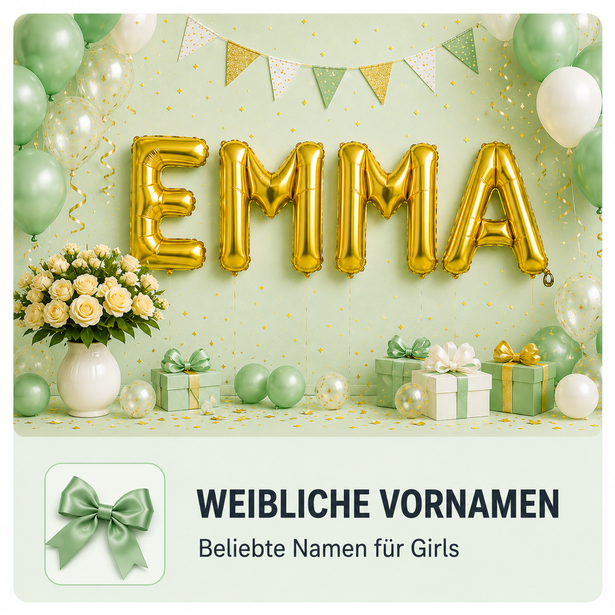 Ballonschriftzüge weibliche Vornamen