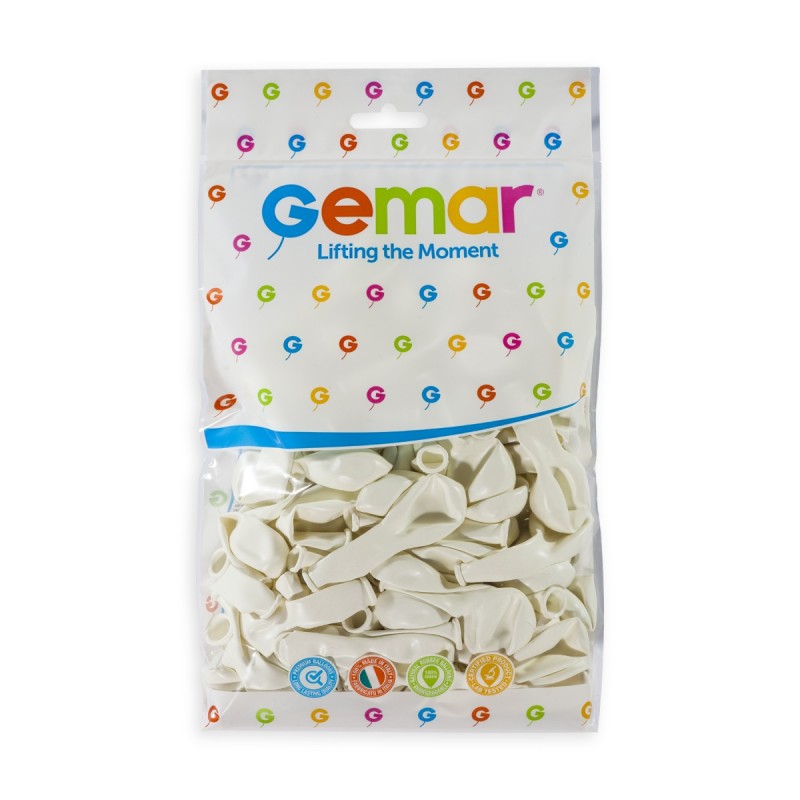 Gemar Latexballon A50 5"/13cm #001 Pastel White
