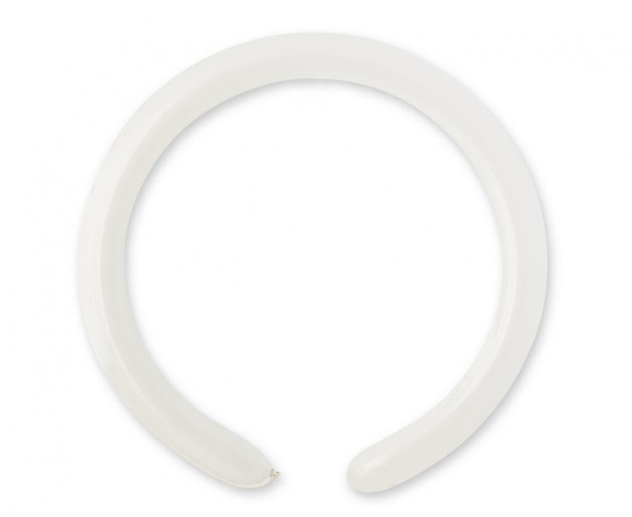 100x Modellierballon D4 (260) 5cm DM #001 Pastel White
