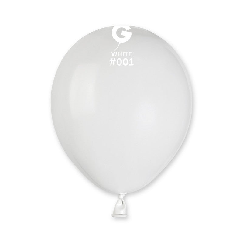 100x Latexballon A50 5"/13cm #001 Pastel White