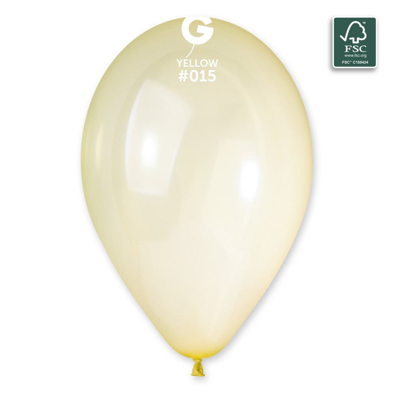 Gemar Latexballon G120 13"/33cm #015 Crystal Rainbow Yellow