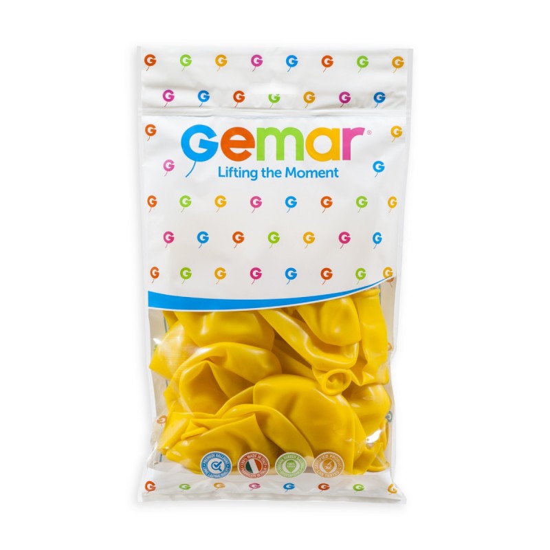 Gemar Latexballon G120 13"/33cm #015 Crystal Rainbow Yellow
