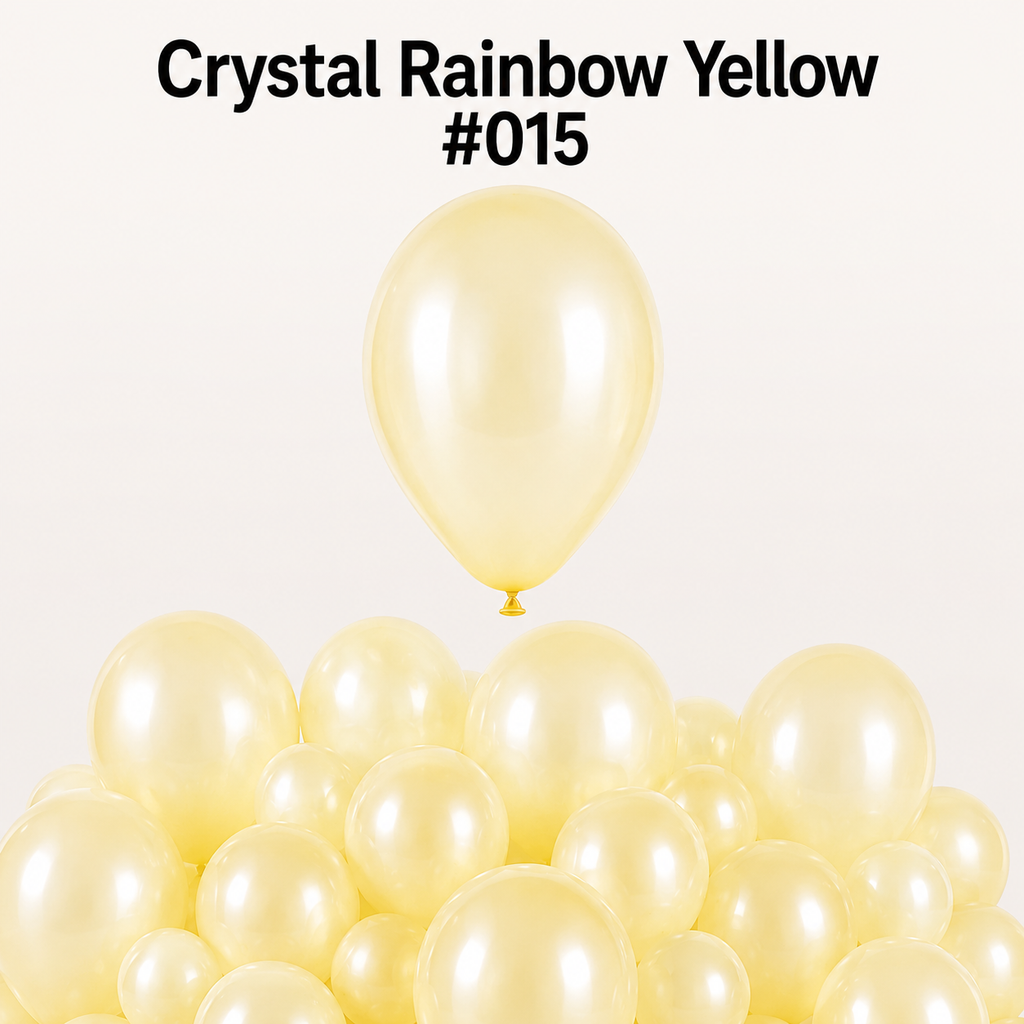 Gemar Latexballon G120 13"/33cm #015 Crystal Rainbow Yellow