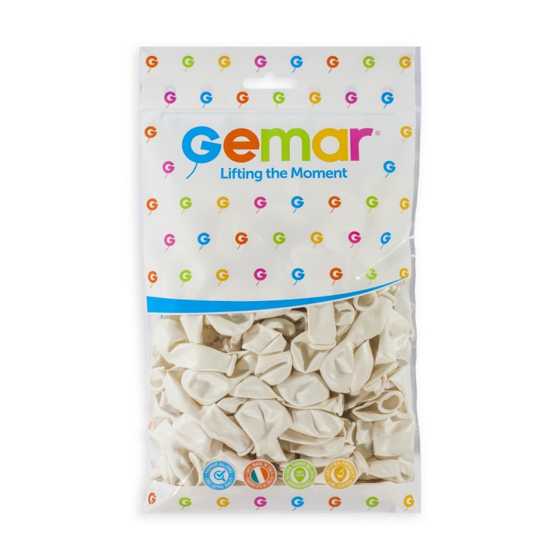 Gemar Latexballon A50 5"/13cm #029 Metallic White