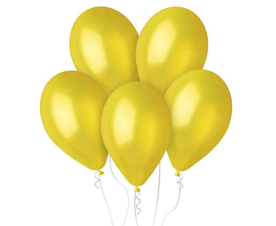 100x Latexballon 12"/30cm #030 Metallic Yellow