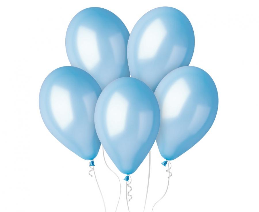 100x Latexballon 12"/30cm #035 Metallic Light Blue
