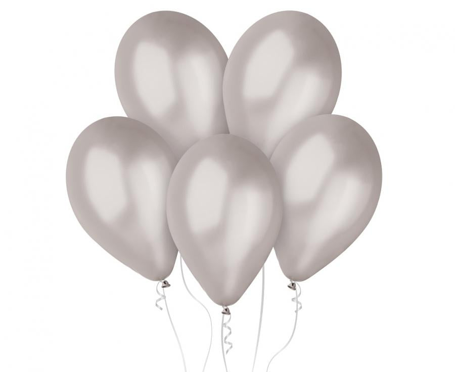100x Latexballon 12"/30cm #038 Metallic Silver