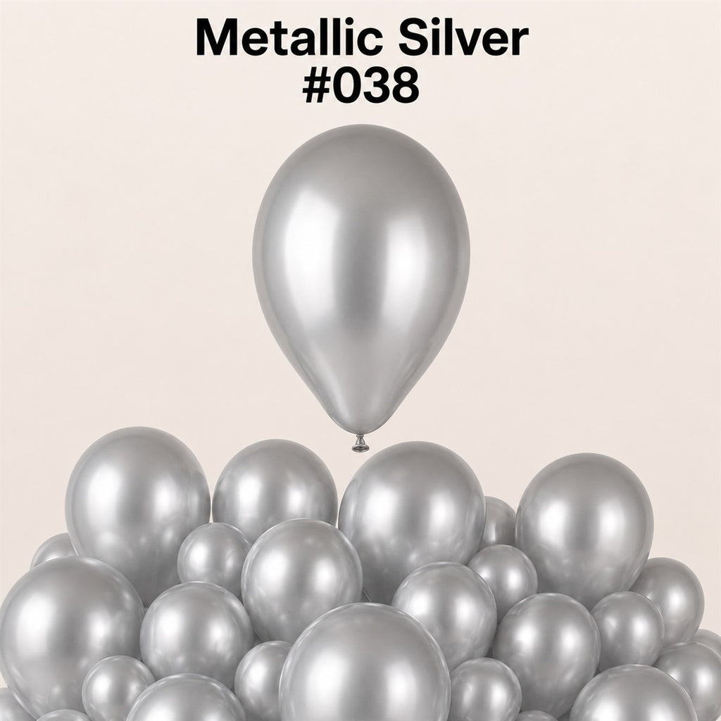 Gemar Latexballon G110 12"/30cm #038 Metallic Silver