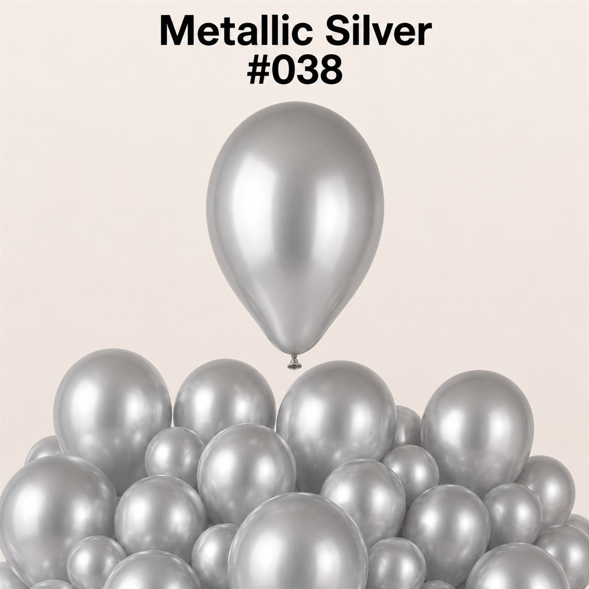 Gemar Latexballon G110 12"/30cm #038 Metallic Silver