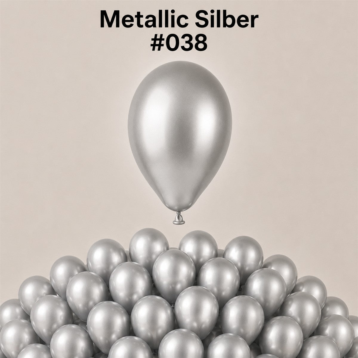 Gemar Latexballon A50 5"/13cm #038 Metallic Silver