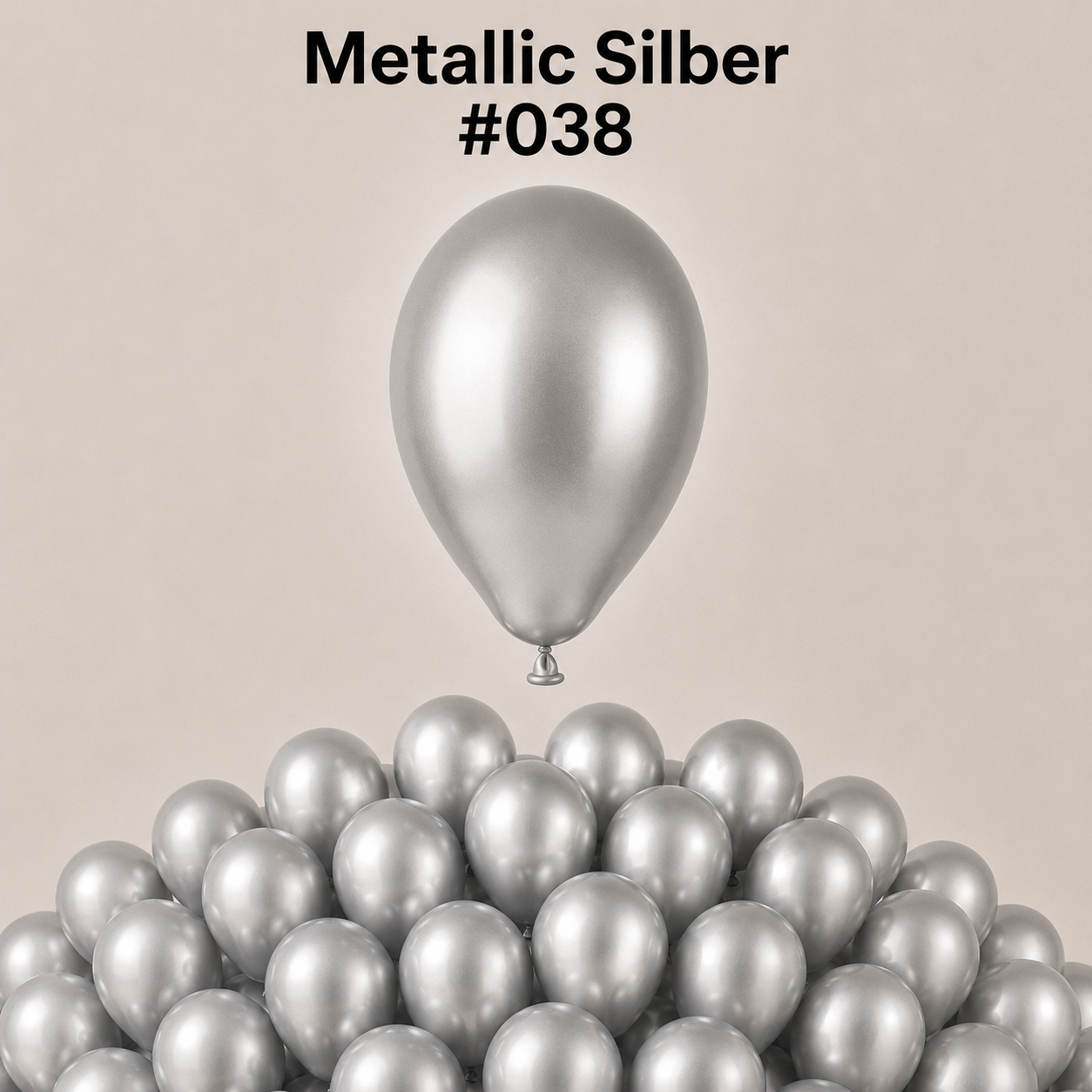 Gemar Latexballon A50 5"/13cm #038 Metallic Silver