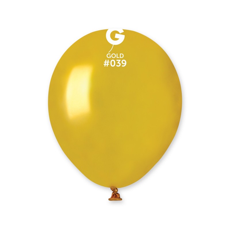 100x Latexballon A50 5"/13cm #039 Metallic Gold