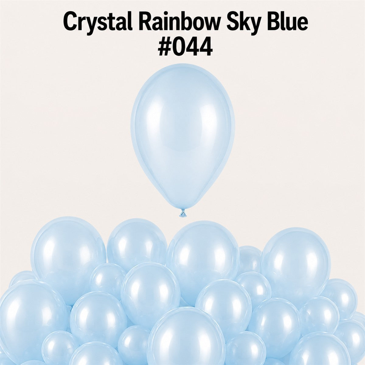 Gemar Latexballon G120 13"/33cm #044 Crystal Rainbow Sky Blue