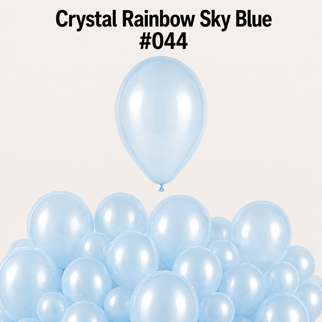 Gemar Latexballon G120 13"/33cm #044 Crystal Rainbow Sky Blue