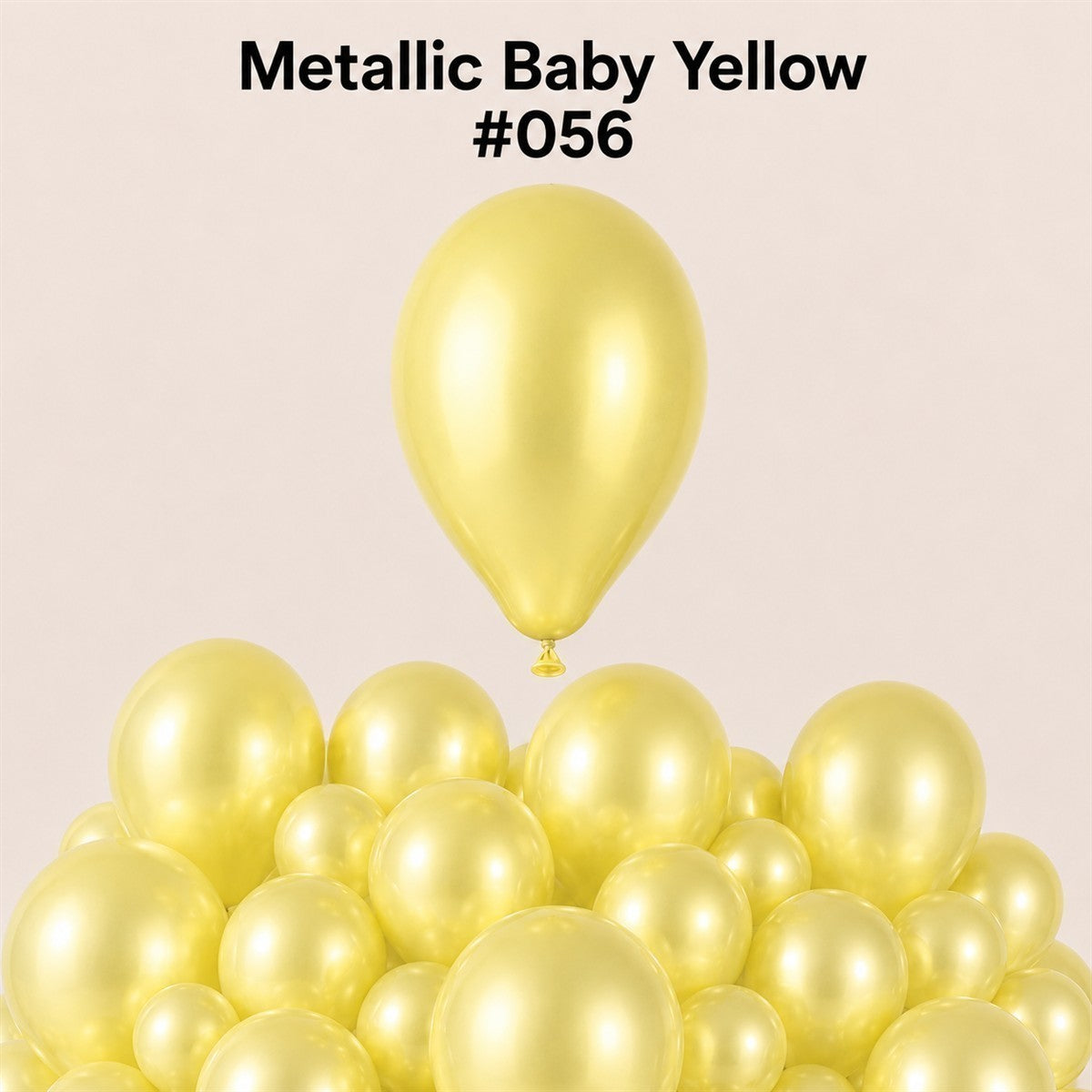 Gemar Latexballon G110 12"/30cm #056 Metallic Baby Yellow