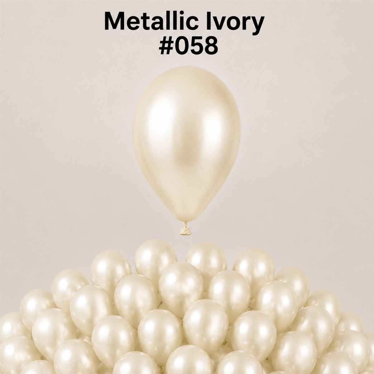 Gemar Latexballon A50 5"/13cm #058 Metallic Ivory