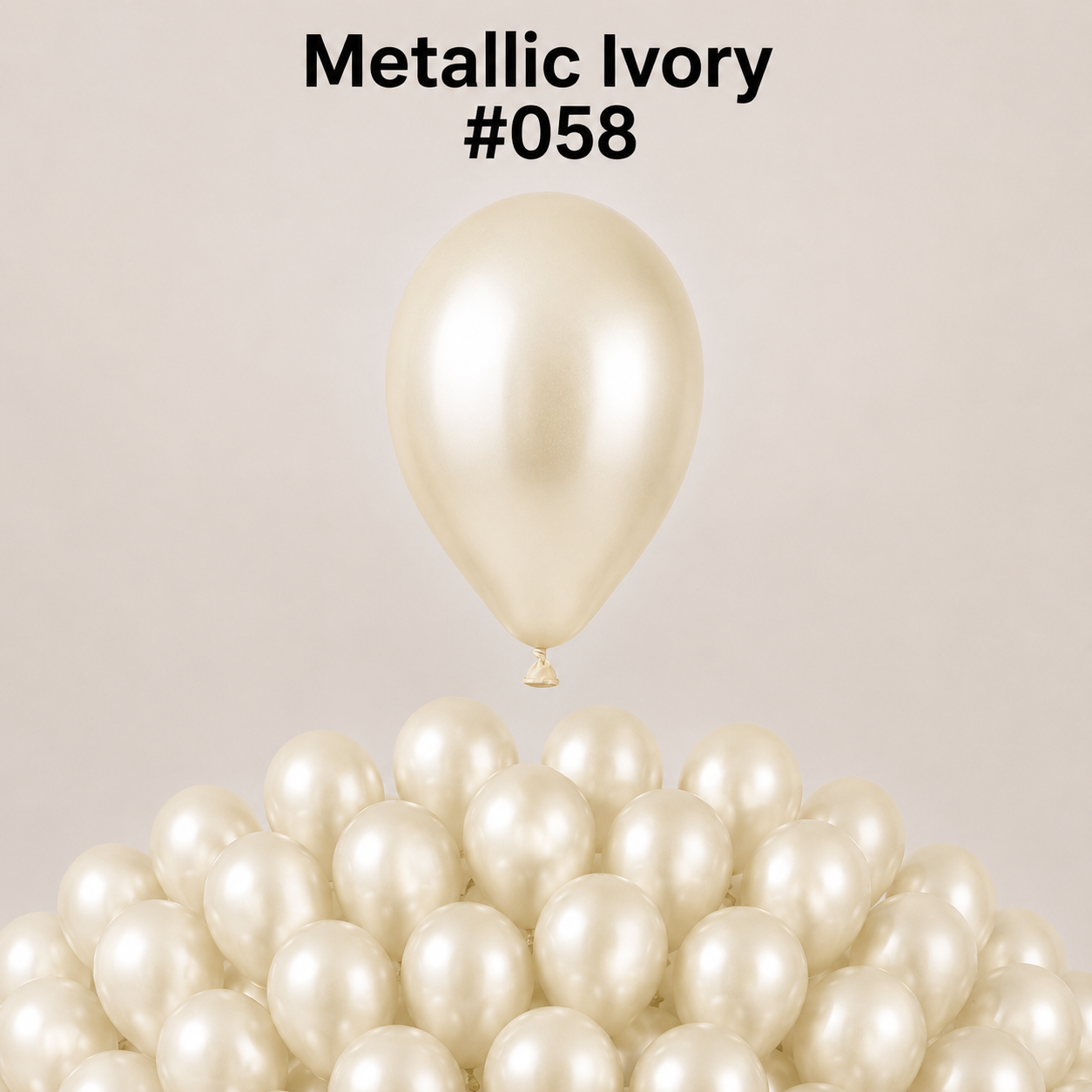Gemar Latexballon A50 5"/13cm #058 Metallic Ivory