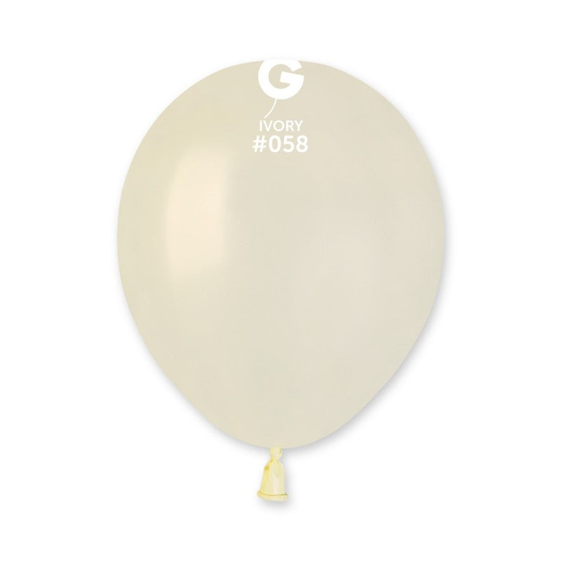 100x Latexballon A50 5"/13cm #058 Metallic Ivory