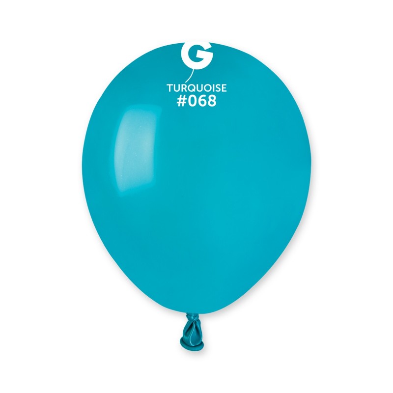 100x Latexballon A50 5"/13cm #068 Pastel Turquoise-Blue