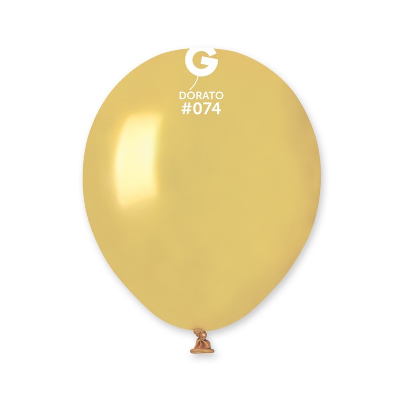 100x Latexballon A50 5"/13cm #074 Metallic Gold Dorato