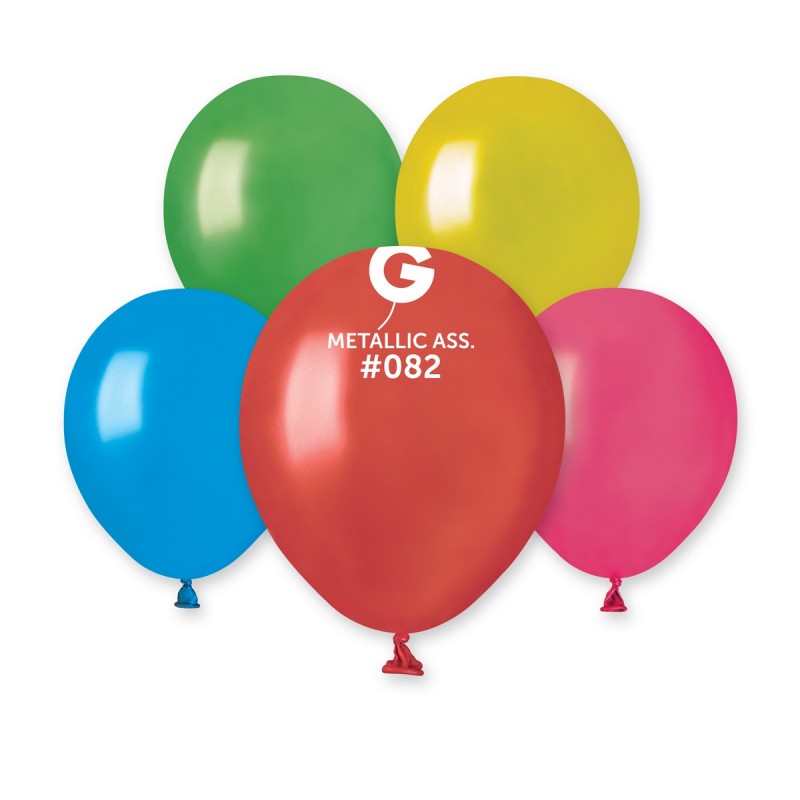 100x Latexballon A50 5"/13cm #082 Metallic Mix