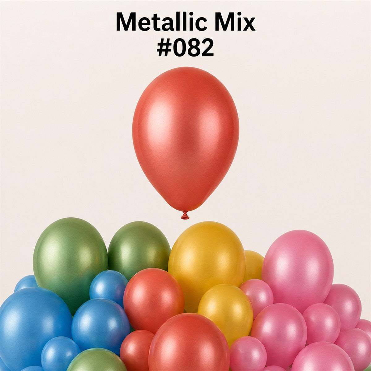 100x Gemar Latexballon G110 12"/30cm #082 Metallic Mix