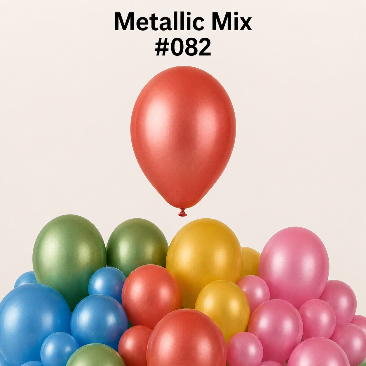 100x Gemar Latexballon G110 12"/30cm #082 Metallic Mix