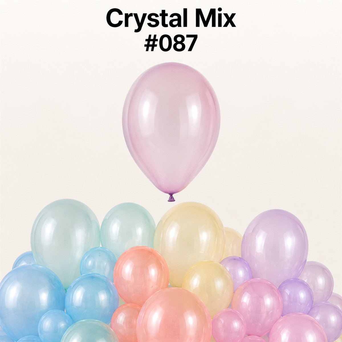 100x Gemar Latexballon G110 12"/30cm #087 Crystal Mix