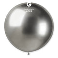 1x Latexballon G30 31"/80cm DM #089 Shiny Silver
