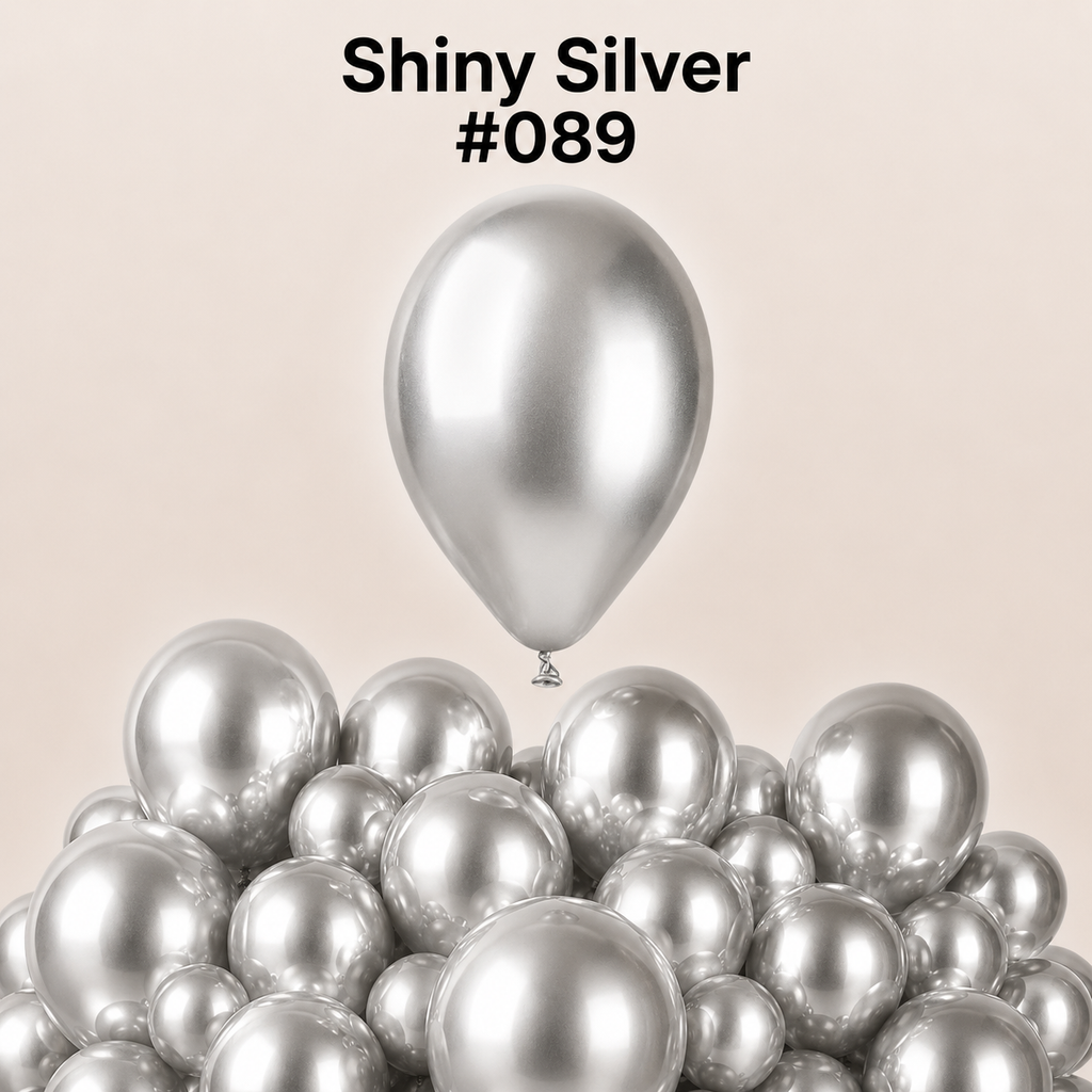 Gemar Latexballon G120 13"/33cm #089 Shiny Silver