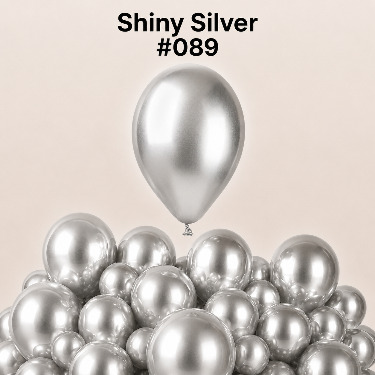 Gemar Latexballon G120 13"/33cm #089 Shiny Silver