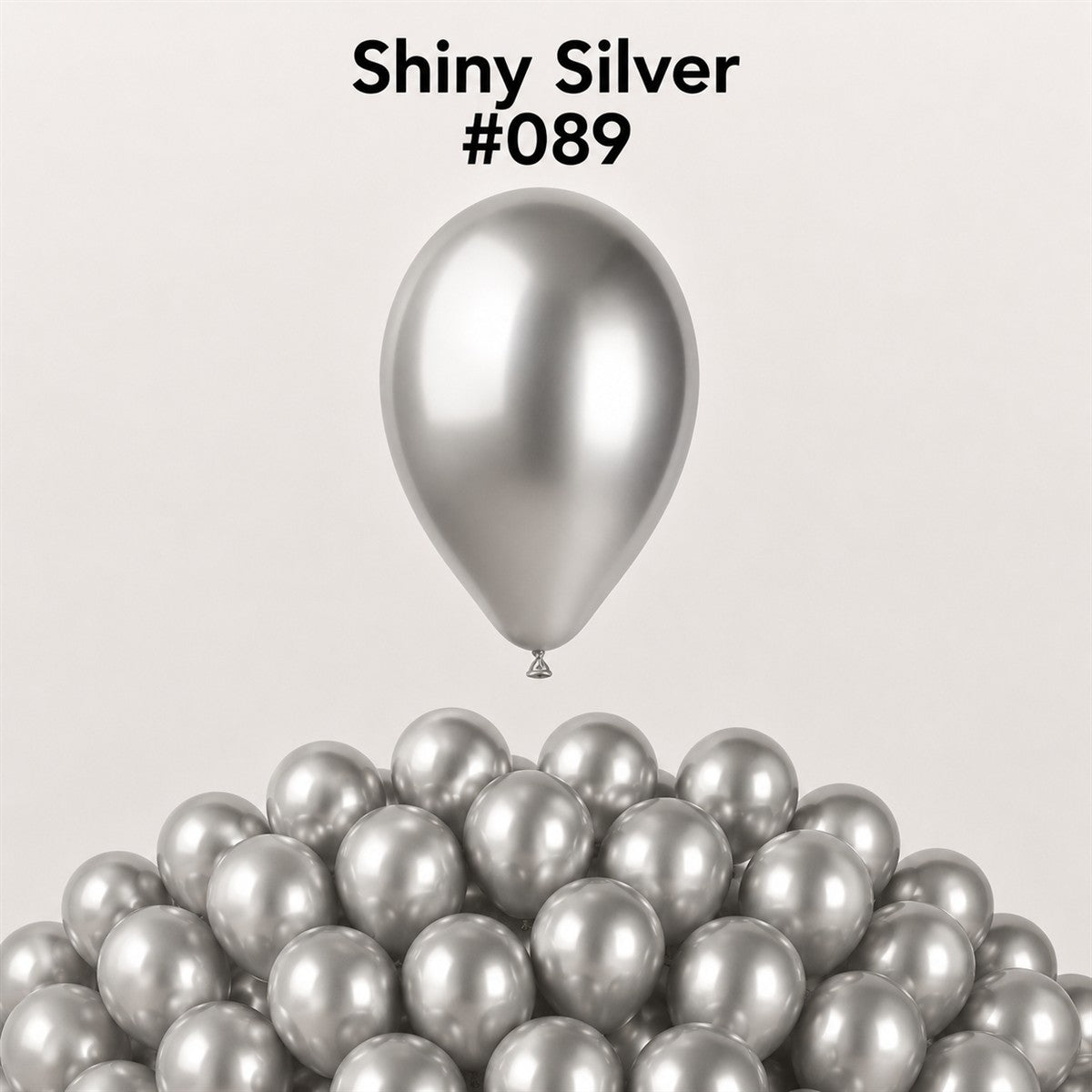 Gemar Latexballon A50 5"/13cm #089 Shiny Silver