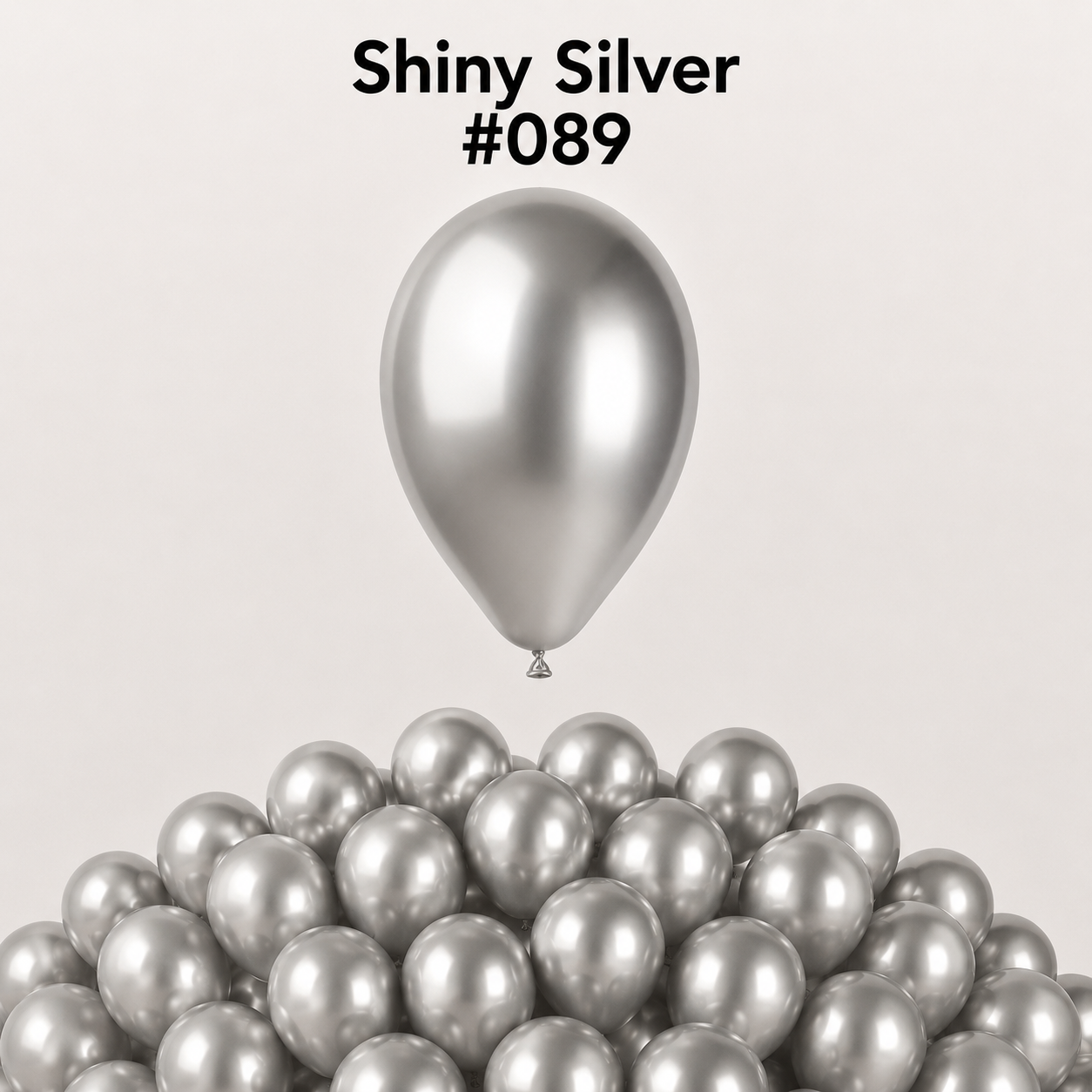 Gemar Latexballon A50 5"/13cm #089 Shiny Silver