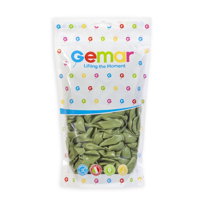 100x Latexballon A50 5"/13cm #098 Pastel Jungle Green