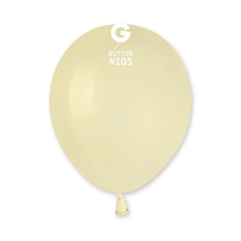 100x Latexballon A50 5"/13cm #103 Pastel Butter