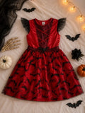 Kostüm Teufel Mädchen Kleid rot