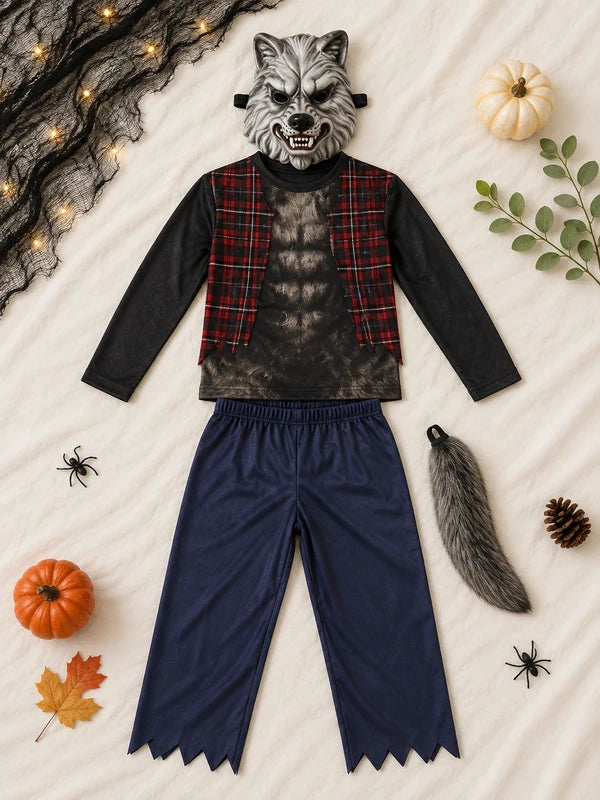 Kostüm Werwolf (4-6 Jahre) 110cm Hose, Shirt, Maske