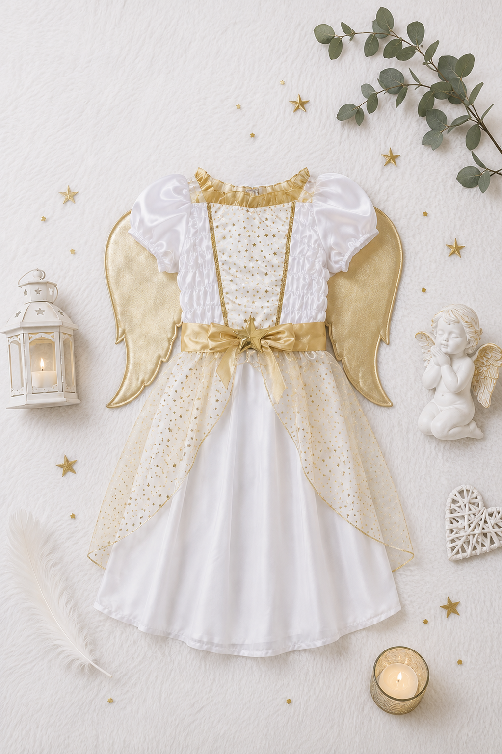 Kostüm goldener Engel (3-4 Jahre)