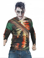 Kostüm T-Shirt Zombie-Soldat