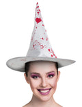 Hexenhut weiß mit Blut