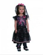 Kostüm Sugar Skull (1-2) 84cm Kleid & Haarreif